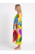 Hand Painted Rayon Off Shoulder Dress